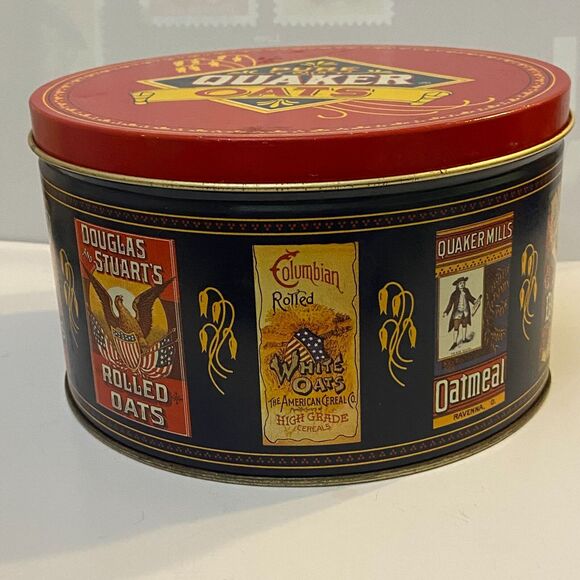 Pure Quaker Oats Limited Edition 1983 Vintage Tin Collector Decorative Recipe - Picture 7 of 10
